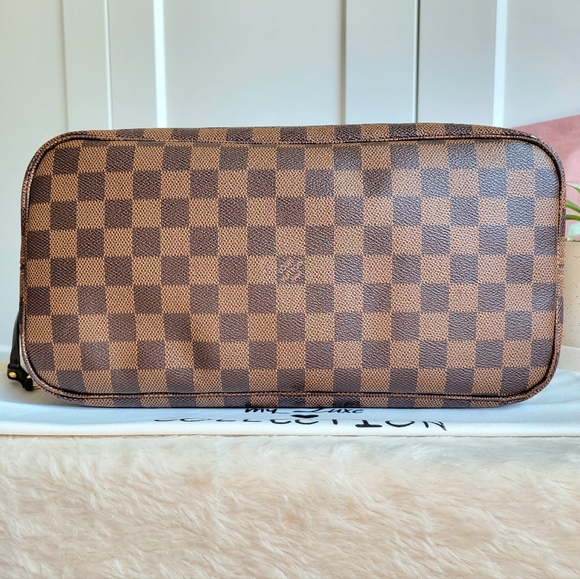 💕Louis Vuitton Neverfull MM Damier Ebene "ROSE Ballerine Interior" Tote Bag - Picture 15 of 16